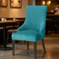 thumbnail image 5 of VMWMSSR Stretch Full Wrap Dining Chair Slipcover, Thick Elastic Soft Upholstered Chair Cover, Resistant Universal Furniture Seat Protector Cover For Home Kitchen(Dark Blue-22"), 5 of 5