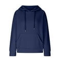 thumbnail image 5 of Dwaogom Fashion Women's Casual Long Sleeve Round Neck Ladies Sweatshirts Tops Blouse Plain Hoodie Big & Tall Hooded Sweatshirt Fleece Pullover Women, 5 of 7