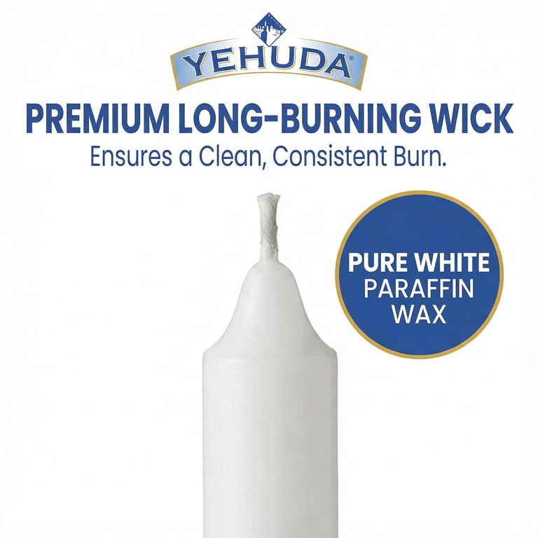 White Shabbat Taper Candles, 72 Count, 3 Hour Burn photo 7