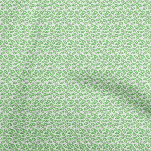 oneOone Cotton Silk Green Fabric Abstract Floral Fabric For Sewing Printed Craft Fabric By The Yard 42 Inch Wide