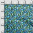 thumbnail image 2 of oneOone Cotton Poplin Medium Blue Fabric Abstracts Craft Projects Decor Fabric Printed By The Yard 56 Inch Wide, 2 of 5