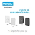 thumbnail image 3 of Powerbank Moreka K060 5000 mAh Carga Rápida 20W inalámbrica, 3 of 7