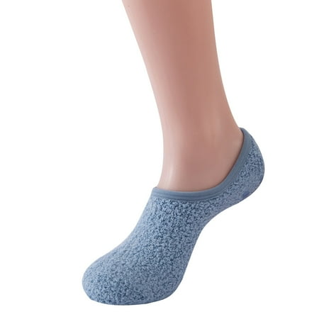 

Winter Solid Color Knitting Plush Warm Socks Home Socks Ski Socks Moon Socks