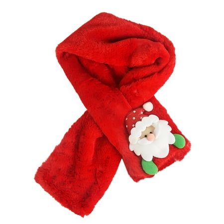 

Neck Warmer Women Running Children Cartoon Snowman Santa Shawl Wrap Scarf Cartoon Pendant Bib Scarf
