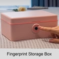 thumbnail image 2 of Biometric Fingerprint Safe Box Mini Safe Money Cash Jewelry Security Storage Box Household File Secret Hidden Safe Cosmetic Box, 2 of 5