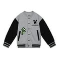 thumbnail image 2 of Minecraft Creeper Fleece Varsity Bomber Jacket and Jogger Pants Outfit Set Little Kid to Big Kid, 2 of 5