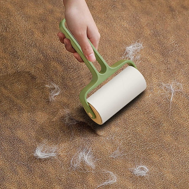LSLJS Dispositif Portable Réutilisable pour Coller les Cheveux sur Vêtements, Rouleau de Papier Déchirable, Dispositif pour Coller les Poils d'Animaux sur Vêtements, Papier Autocollant pour Brosse
