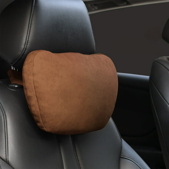 Arghm Leather Velvet Car Headrest Neck Pillow, Sports Chair Lumbar Cushion for Comfort