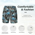 thumbnail image 6 of Picia Blue Excavator pattern Mens Swim Trunks with Compression Liner Stretch Beach Shorts Quick Dry with Zipper Pockets No-Chafing Board Shorts-Large, 6 of 9
