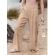 thumbnail image 2 of Pantalones Palazzo de para Mujer Color Caqui L, 2 of 8