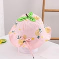 thumbnail image 2 of Eleanos Baby Sun Hat Wide Brim Bucket Hats Outdoor Summer Hat for Toddler Infant Girls Pineapple Print Bow Breathable Hat, 2 of 3