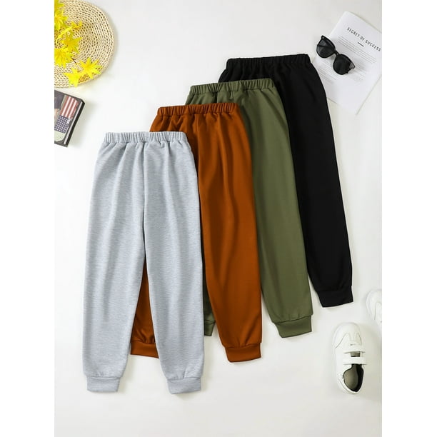 Mikrdoo Boys Sweatpants 4 Pack Comfy Solid Color Jogger Pants with Pockets Size 7 15 Walmart Business Supplies