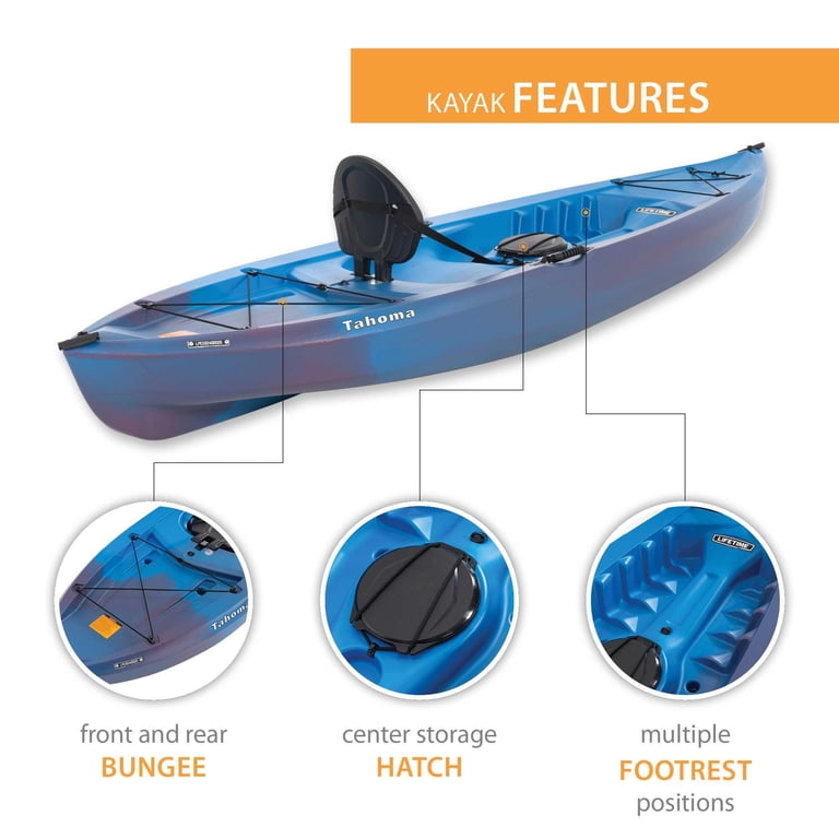 Lifetime Tahoma 10 ft Sit-On-Top Kayak, Emperor Fusion (91346
