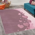 thumbnail image 2 of Love Decorative Rug, Valentines Day Romance Art with Hearts Stars Wedding Happiness Theme, Quality Carpet for Bedroom Dorm and Living Room, 6 Sizes, Mauve Taupe, by Ambesonne, 2 of 4