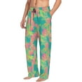 thumbnail image 2 of Daiia Colorful Palm Leaves Men's Sleep Pant with Pockets and Drawstring,Pajama Pants-X-Large, 2 of 9