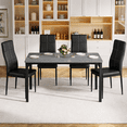 thumbnail image 3 of Dining Chairs Set of 4, Paproos PU Leather Kitchen Chairs with Metal Legs, Modern Dining Room Side Chairs Set with High Back for Kitchen Living Room, Black(Table Not Included), 3 of 9
