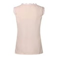 thumbnail image 6 of OKBOP Pink Crop Tops for Women,Fashion Sexy V-Neck Lace Patch Vest Solid Color Sleeveless Tank Plus Size Blouses for Women Shirts for Women, 6 of 9