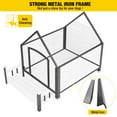 thumbnail image 6 of Aivituvin Outdoor Dog House with Metal Frame Anti-Bite Dog Kennel Waterproof Puppy Shelter Indoor for Small Medium Dogs with Porch, 6 of 11