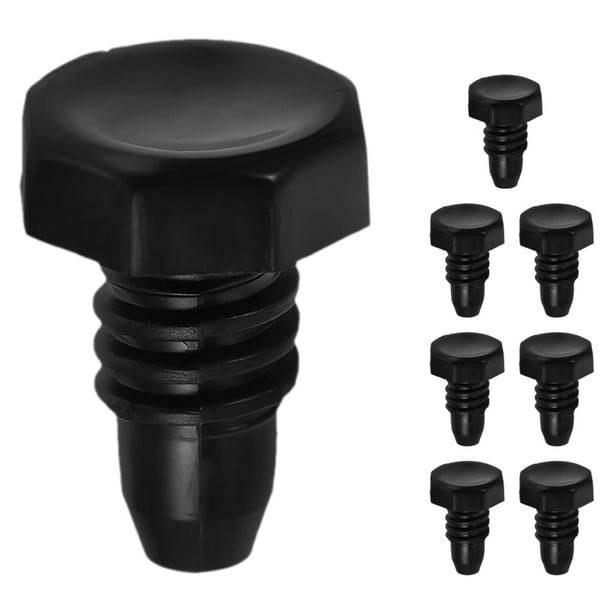 8 protectores de punta para taco de billar (2,2 x 1,5 cm), de plástico negro, tapas cilíndricas de repuesto para tacos de billar y snooker.
