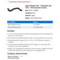 thumbnail image 2 of Upper Radiator Hose - Compatible with 1995 - 1996 Chevy Corvette, 2 of 2