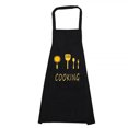 thumbnail image 1 of Delantal de cocina impermeable de 3 capas a prueba de aceite, transpirable, abrigo de cocina, sin mangas, con bolsillo, negro Inevent LF0092-02B, 1 of 4