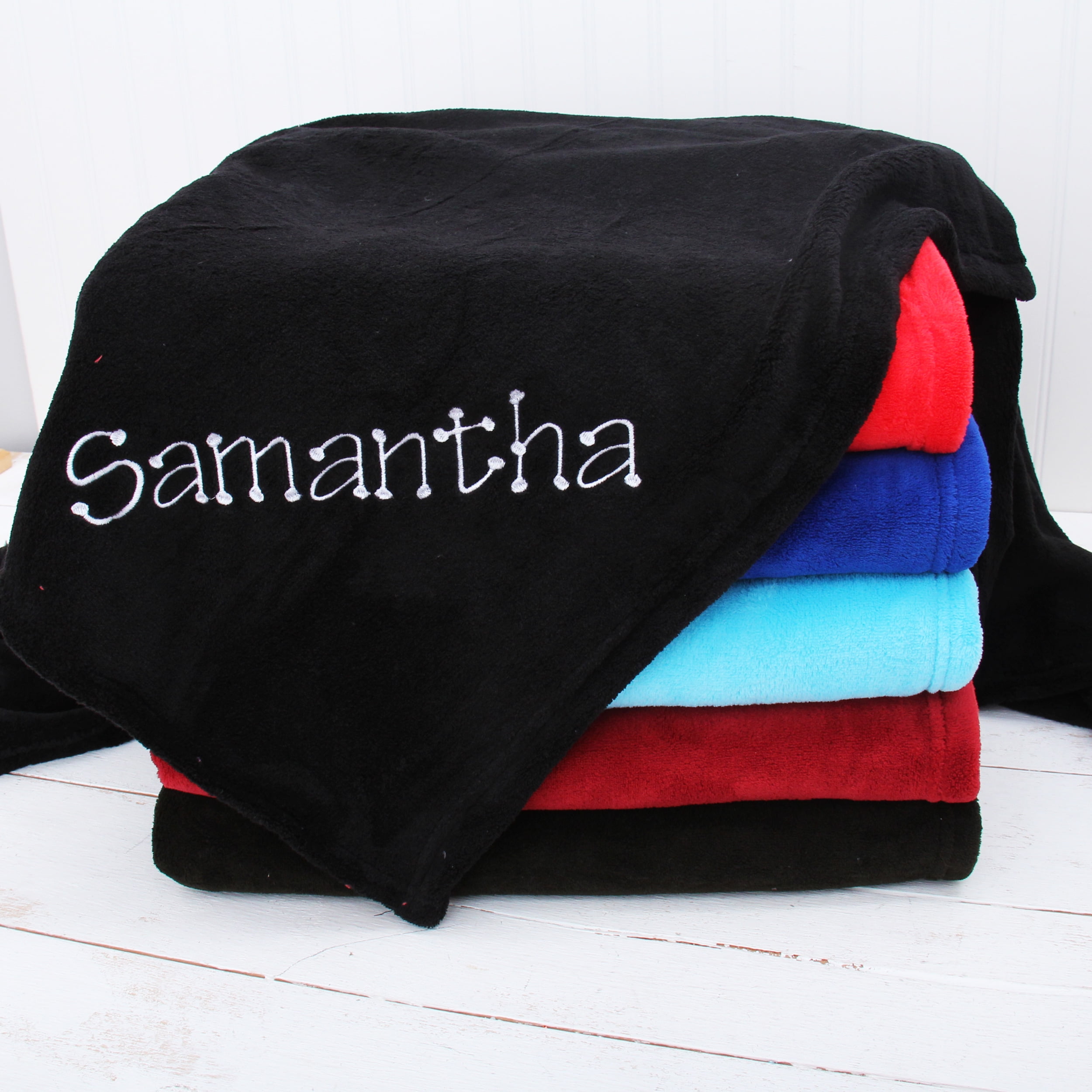 Threadart Super Soft Ultra Plush Fleece Throw Blankets 50"x60" | Fuzzy Soft Cozy Microfiber | Black | 11 Colors available
