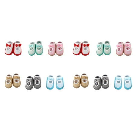 

2pcs 1 Pair Newborn Indoor Shoes Infant First Walk Tollder Shoes Baby Prewalker Floor Socks Anti Slip Soft Sole Sock