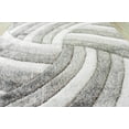 thumbnail image 5 of Modern Shaggy Rug Hand Carved Thick Soft Geometric Abstract Carpet Vibrant Colors for Living Room Bedroom Office Design 6483 (Grey, 3'9"x5'3"), 5 of 7