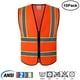 thumbnail image 2 of Tekware Chaleco De Seguridad Con Tiras Altamente Reflectantes Paquete De 10 Protector De Construcción De Color Neón Brillante Con Cremallera Naranja Talla M, 2 of 5