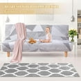 thumbnail image 3 of Armless Futon Slipcovers Stretch Folding Sofa Bed Cover with Elastic Bottom, Printed Fitted Couch Cover Furniture Protector for Pets, 3 of 7