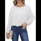 thumbnail image 2 of Suéter de Punto de Color Liso con Hombros Descubiertos y Larga para Mujer, Estilo Informal, Holgado y Moderno para Otoño XXL, 2 of 8