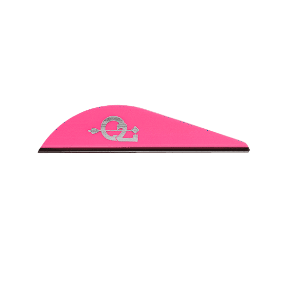 Q2i 3-D GRIFF-X 1.8" Target Archery Vanes-Fletching with Tri-Fusion Tech, N Pink- 36PK