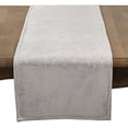 thumbnail image 2 of Saro Lifestyle Shimmering Rectangle 15'' x 72'' Metallic Glam Table Runner, Silver, 2 of 10