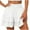 White, variant on Timegard Wide Leg Shorts for Women Ruffle Elastic High Waist Summer Beach Casual Loose Shorts Ruched