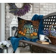 thumbnail image 4 of Papel Picado Skeletons Spooky Halloween Fabric Decorative Pillow 18 in x 18 in, 4 of 5