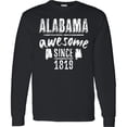 thumbnail image 3 of Inktastic Alabama Awesome Since 1819 Long Sleeve T-Shirt, 3 of 5