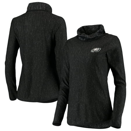- Philadelphia Eagles Antigua Women's Equalizer Cowl Neck Pullover Sweatshirt - Heathered Black