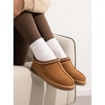thumbnail image 2 of Fuzzy Cozy Women's Slippers - Genuine Suede Leather, Indoor Outdoor Fluffy Winter Shoes With Memory Foam Insole for Comfort & Warmth, Perfect Gift Choice, 2 of 11
