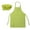 Green Dot, variant on Toptie Cotton Canvas Kids Cooking Aprons and Chef Hat Set