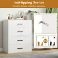 thumbnail image 5 of Giantex 2-Drawer Stackable Dresser, Lateral File Cabinet, Drawer Chest w/Anti-Topping Kits, White, 5 of 6