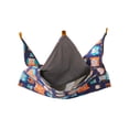 thumbnail image 1 of Hamaca para hámster, hamaca para mascotas, jaula colgante, túnel de 2 capas, juguete, cama columpio para juegos cálidos, cama para dormir para mascota Búhos Color Azul L, 1 of 8