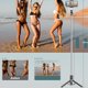 thumbnail image 2 of Palo para selfies con trípode mejorado, 2 luces LED de relleno, trípode para teléfono extra largo de 1,8 m con control remoto desmontable, compatible con teléfonos inteligentes, cámaras,, 2 of 5