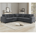 thumbnail image 5 of [NEW PACKAGING] Oversized Modular Sectional Sofa, L-Shaped Couch in Soft Gray Corduroy, Deep Seat 5-Seater with 11 Cushions, Durable Wood Frame for Living Room &amp; Apartment, 5 of 17
