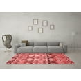 thumbnail image 3 of Ahgly Company Indoor Round Abstract Red Modern Area Rugs, 3' Round, 3 of 4