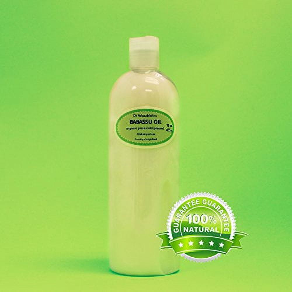 Dr Adorable - 16 oz - Babassu Oil - 100% Pure Organic Cold Pressed Moisturizing Oil For Face Skin Hair