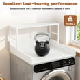 thumbnail image 3 of Yedigre 27.5" 2-Tier Washer Dryer Countertop with Shelf – Laundry Room Storage Organizer with Anti-Slip Strips & Edge Rails, 3 of 8