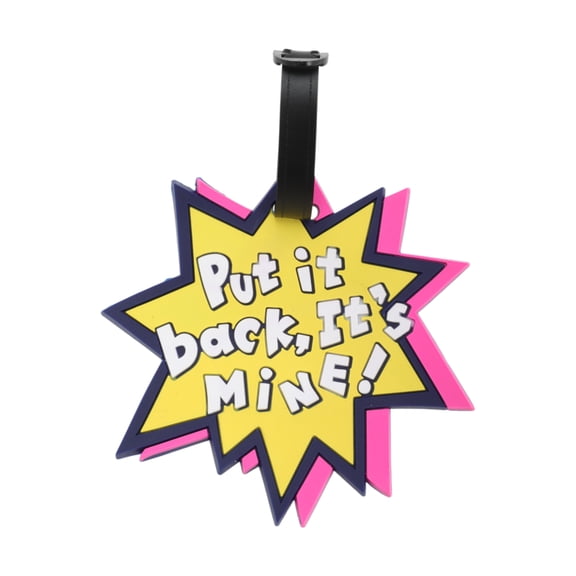 Unique Bargains 1 Pc Convenient Luggage Tag for Travelling Yellow Soft Rubber