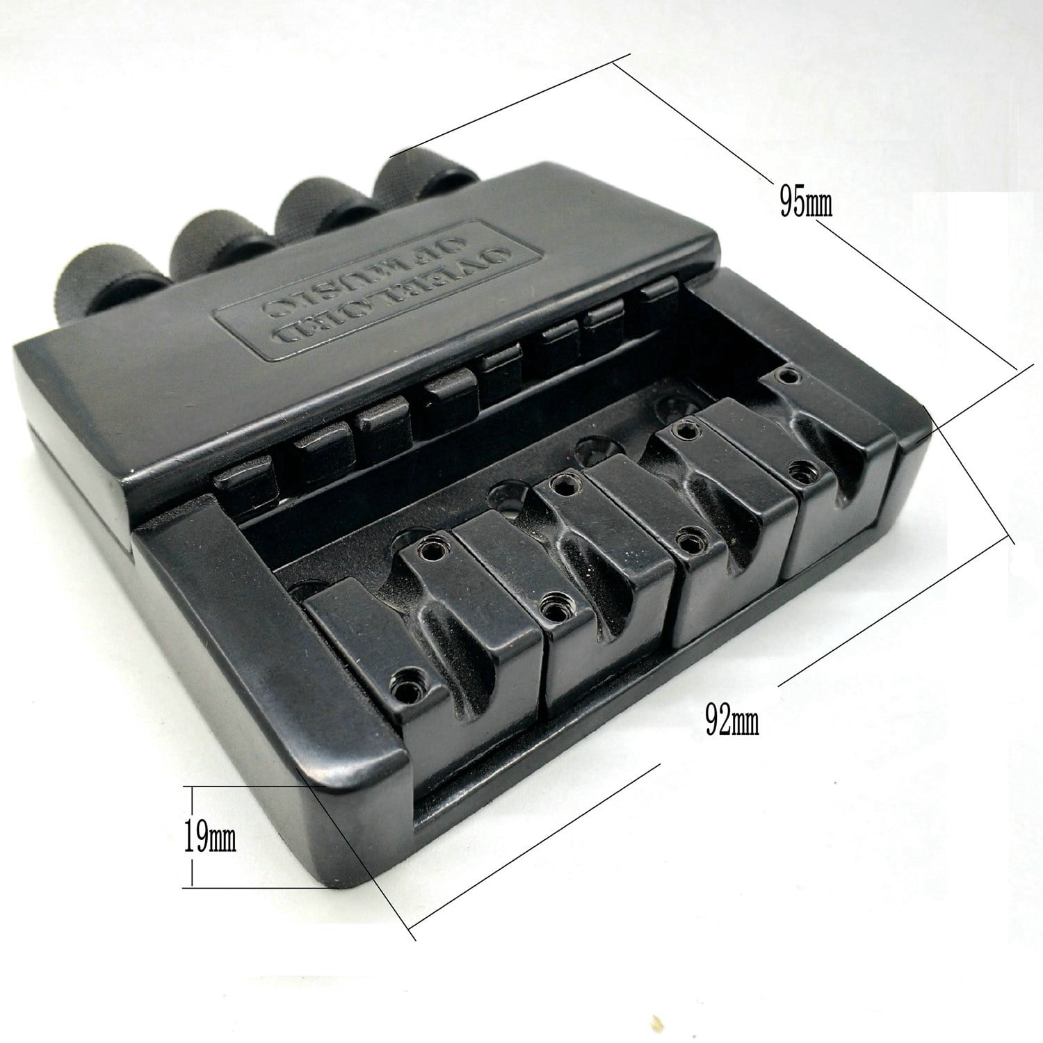 1 Set 4 String Headless Guitar Bridge System Electric Part for Headless Electric Replacement