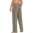 thumbnail image 6 of Top-kevin Beige and Grey Pattern Pajama Pants for Men Men's Pajama Pants Mens Pajama Bottoms with Drawstring, 6 of 13