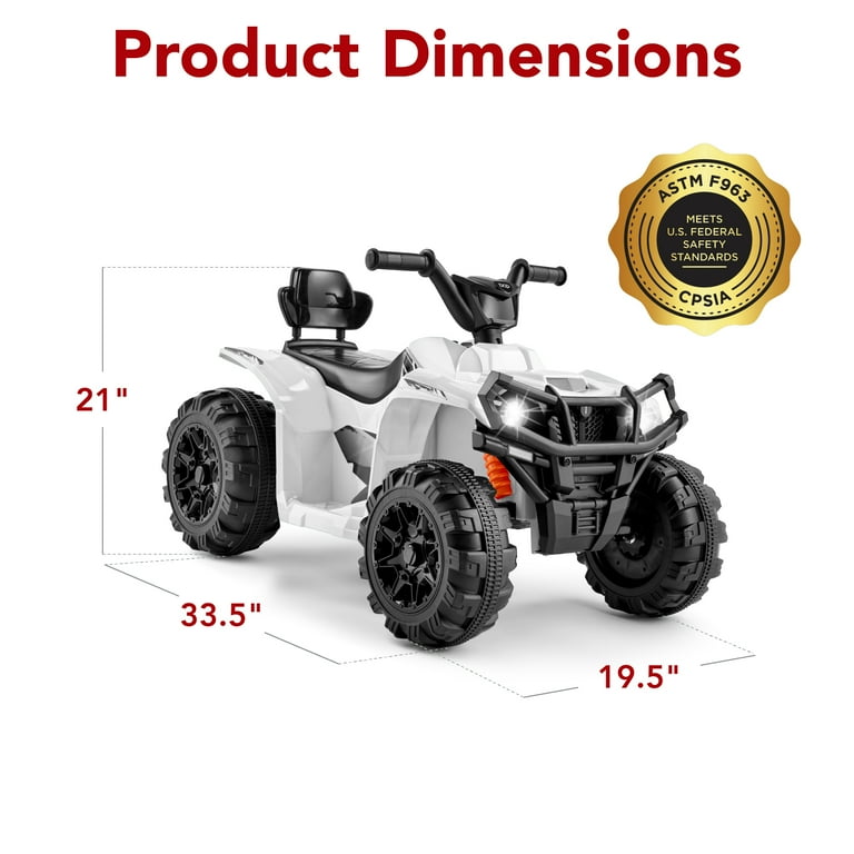 Best Choice Products 12V Kids Ride-On ATV Quad w/ Bluetooth, 2.4
